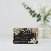 クレジットカードのスタイル付き滴下金ゴールドダイヤモンド 名刺 (スタンド正面)