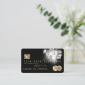 クレジットカードのスタイル付き金ゴールドダイヤモンド 名刺 (スタンド正面)