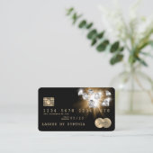 クレジットカードのスタイル付き金ゴールドダイヤモンド 名刺 (スタンド正面)