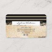 クレジットカードのスタイル付き金ゴールドブラシの名前の追加 名刺 (裏面)