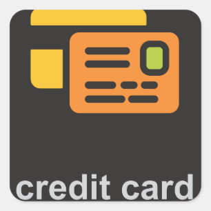 クレジットカードのステッカー スクエアシール