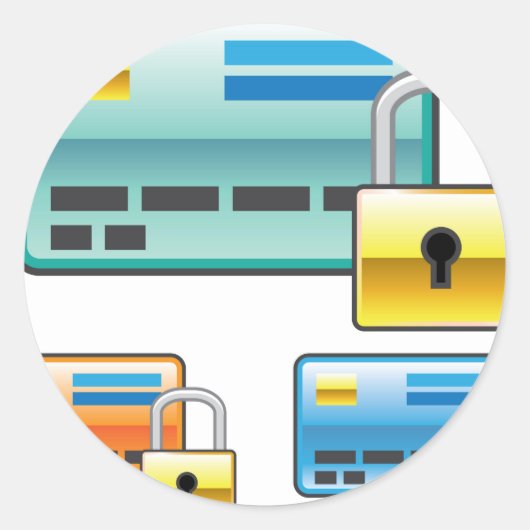 クレジットカードのロックデビットカードATMカード ラウンドシール (正面)