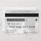 クレジットカードの写真 ウェディング セーブ・ザ・デート (裏面)