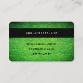 クレジットカードの芝生のテフェイククスチャ  名刺 (裏面)