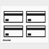 クレジットカードの記号 長方形シール (シート)