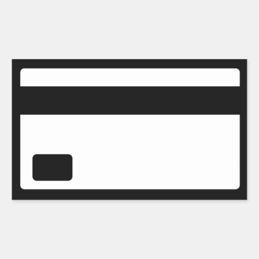 クレジットカードの記号 長方形シール (正面)