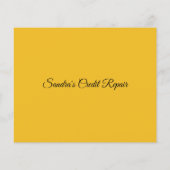 クレジットカードの黒と金ゴールド チラシ (裏面)