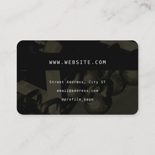 クレジットカードは体育刺激を受けたスタイル 名刺 (裏面)