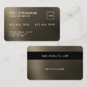 クレジットカードは金色に見えフェイクるが、金色に見える 名刺 (正面/裏面)