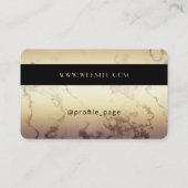 クレジットカードは金色フェイクの大理石に見える 名刺 (裏面)