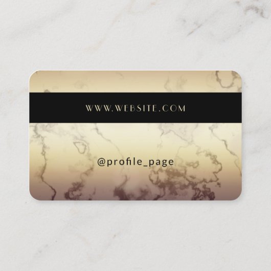 クレジットカードは金色フェイクの大理石に見える 名刺 (裏面)