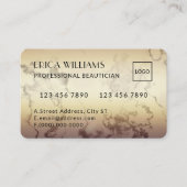 クレジットカードは金色フェイクの大理石に見える 名刺 (正面)