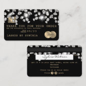 クレジットカードサンキューカードドリップダイヤモンド 名刺 (正面/裏面)