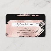 クレジットカードスタイルのバラ金ゴールドスプラッシュ長い点滅 名刺 (裏面)