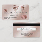 クレジットカードスタイルのバラ金ゴールドロングラッシュアイドリップ 名刺 (正面/裏面)