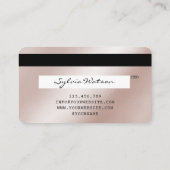 クレジットカードスタイルのバラ金ゴールドロングラッシュアイドリップ 名刺 (裏面)