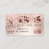 クレジットカードスタイルのバラ金ゴールドロングラッシュ 名刺 (正面)