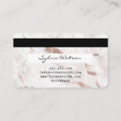 クレジットカードスタイルのバラ金ゴールドロングラッシュ 名刺 (裏面)