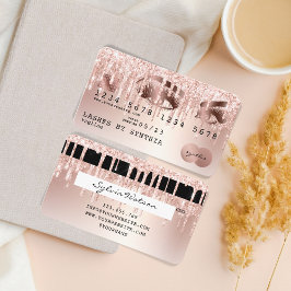 クレジットカードスタイルのバラ金ゴールドロングラッシュ 名刺