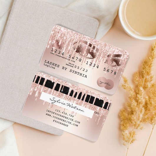 クレジットカードスタイルのバラ金ゴールドロングラッシュ 名刺