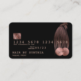 クレジットカードスタイルのバラ金ゴールド編み 名刺