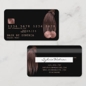 クレジットカードスタイルのバラ金ゴールド編み 名刺 (正面/裏面)