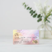 クレジットカードスタイルの抽象芸術アートロイヤリティカード 名刺 (スタンド正面)