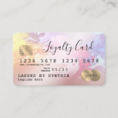 クレジットカードスタイルの抽象芸術アートロイヤリティカード 名刺 (正面)