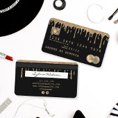 クレジットカードスタイルの滴下金ゴールド 名刺