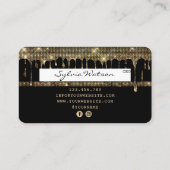 クレジットカードスタイルの金ゴールドドライブ 名刺 (裏面)