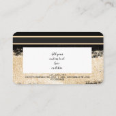 クレジットカードスタイルの金ゴールドブラ感謝していシを使用 名刺 (裏面)