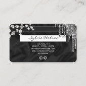 クレジットカードスタイルシルバーダイヤモンドあなたのロゴを追加 名刺 (裏面)