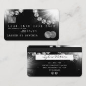 クレジットカードスタイルシルバーダイヤモンド 名刺 (正面/裏面)