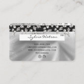 クレジットカードスタイルシルバーダイヤモンド 名刺 (裏面)