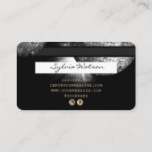 クレジットカードスタイルシルバーディスコボールキラキラ70s 名刺 (裏面)