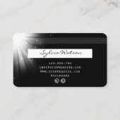 クレジットカードスタイルシルバー 名刺 (裏面)