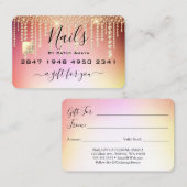 クレジットカードスタイルスパークルドリップギフト証明書 名刺 (正面/裏面)