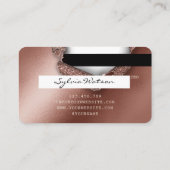クレジットカードスタイルバラ金ゴールドロングラッシュトーン紙 名刺 (裏面)