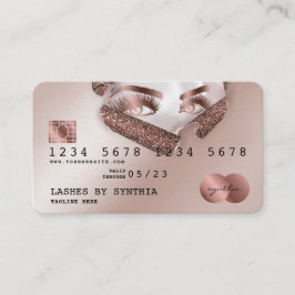 クレジットカードスタイルバラ金ゴールドロングラッシュトーン紙 名刺