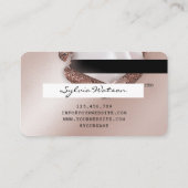 クレジットカードスタイルバラ金ゴールドロングラッシュトーン紙 名刺 (裏面)