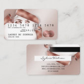 クレジットカードスタイルバラ金ゴールドロングラッシュトーン紙 名刺 (正面/裏面)