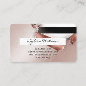 クレジットカードスタイルバラ金ゴールドロングラッシュトーン紙 名刺 (裏面)