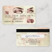 クレジットカードスタイルバラ金ゴールドロングラッシュ《写真》ぼけ味 名刺 (正面/裏面)