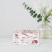 クレジットカードスタイルバラ金ゴールド大理石と紙吹雪 名刺 (スタンド正面)