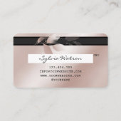 クレジットカードスタイルバラ金ゴールド水彩フローラ 名刺 (裏面)