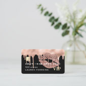 クレジットカードスタイルピンクドリップスビジネスカード 名刺 (スタンド正面)