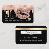 クレジットカードスタイルピンクドリップスビジネスカード 名刺 (正面/裏面)