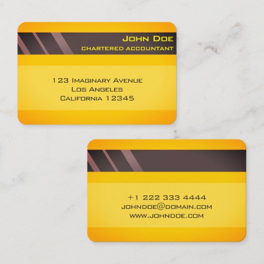 "クレジットカードスタイル名刺No.3 " 名刺 (正面/裏面)