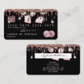 クレジットカードスタイル滴下バラ金ゴールドダイヤモンド 名刺 (正面/裏面)