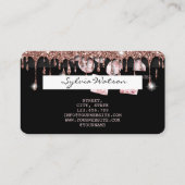 クレジットカードスタイル滴下バラ金ゴールドダイヤモンド 名刺 (裏面)